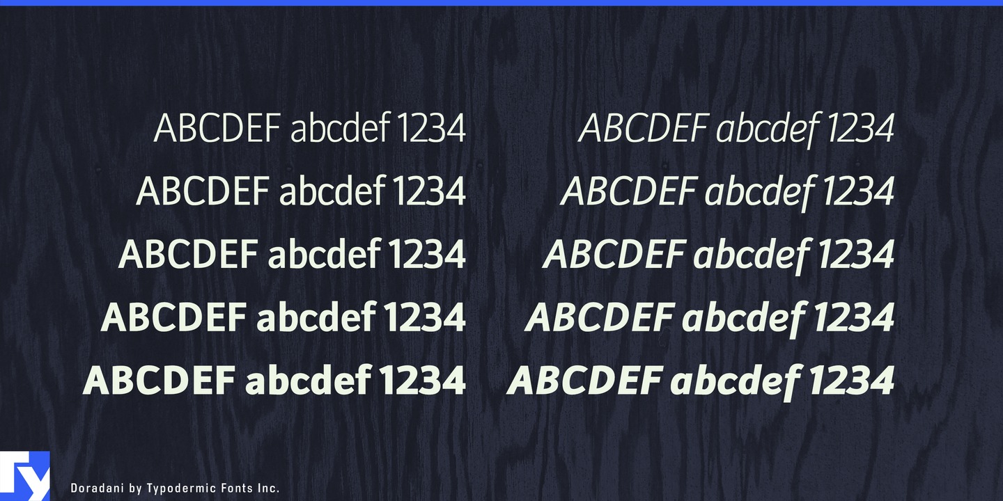 Doradani SemiBold Italic Font preview